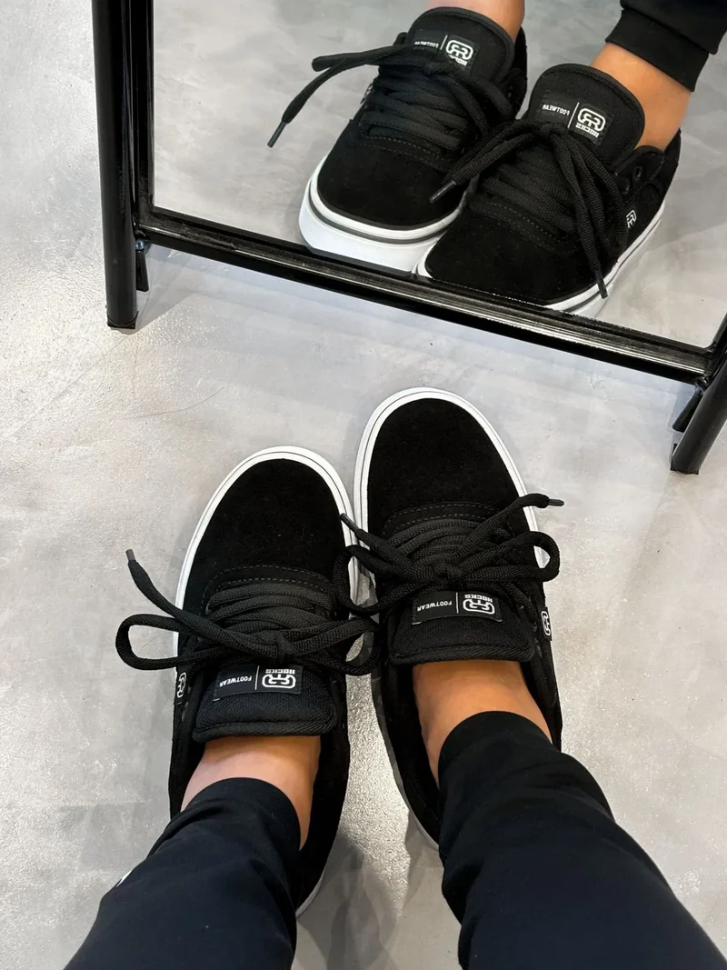 Hocks Flat Lite Preto/Branco