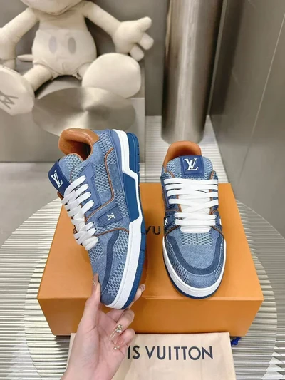 LV *Trainer - Blue Damier 3D Denim