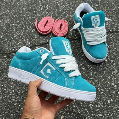 Qix Combat Suede Azul/Branco