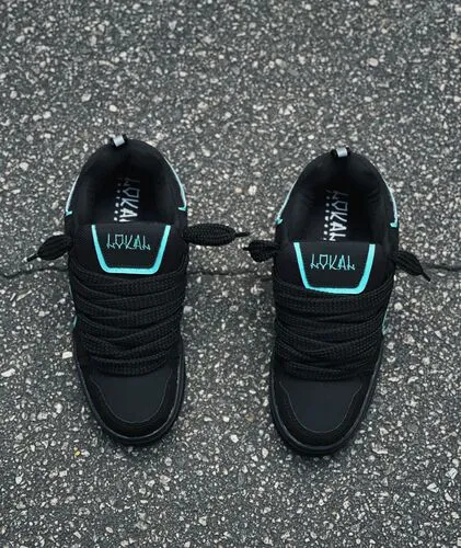 Tesla x Lokal Big Preto/Verde Agua