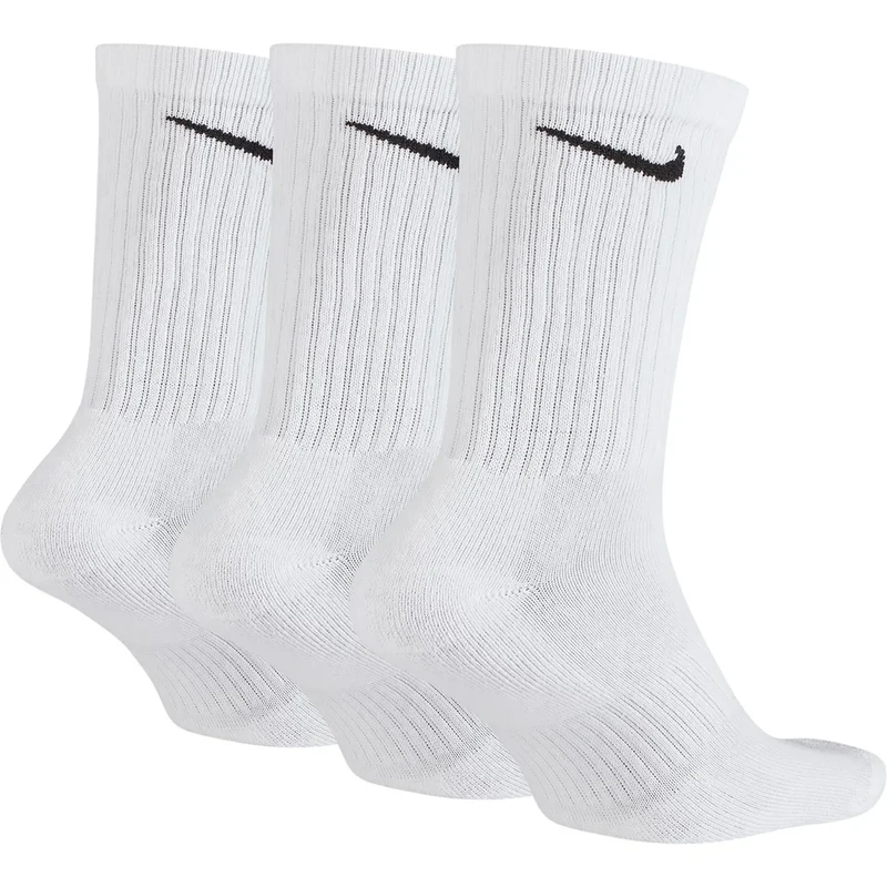 Meia Nike Cano Alto 3 Pares Branca