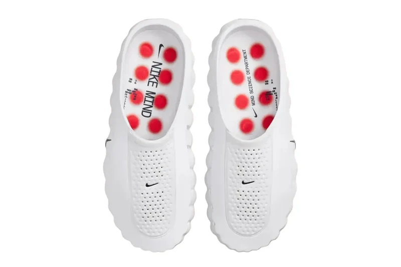 Slide Nike Mind 001 White Speed Red Branco