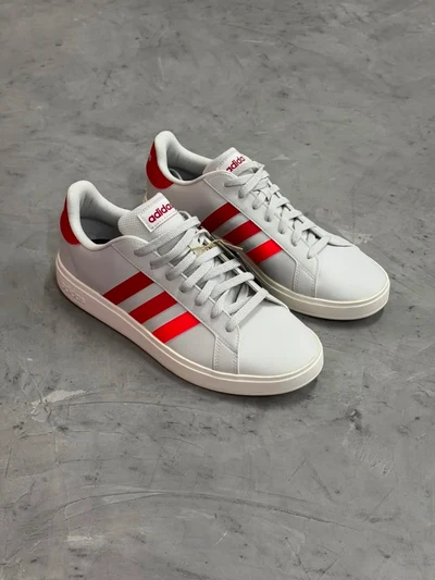 TÊNIS ADIDAS GRAND COURT 2.0 (CINZA/VERMELHO)