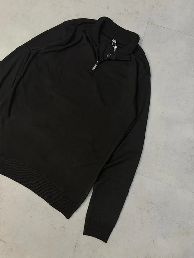 SUÉTER MEIO ZÍPER (preto)