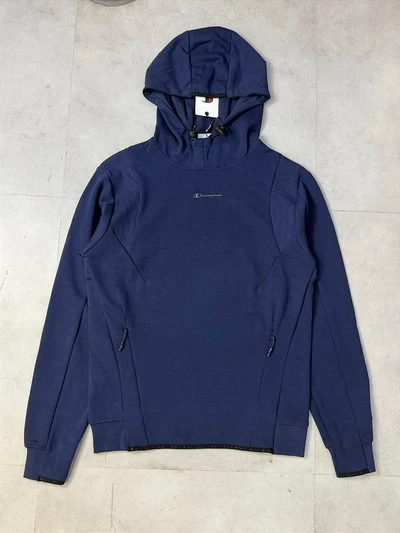 TECH HODDIE CHAMPION MINI SCRIPT LOGO (azul marinho)