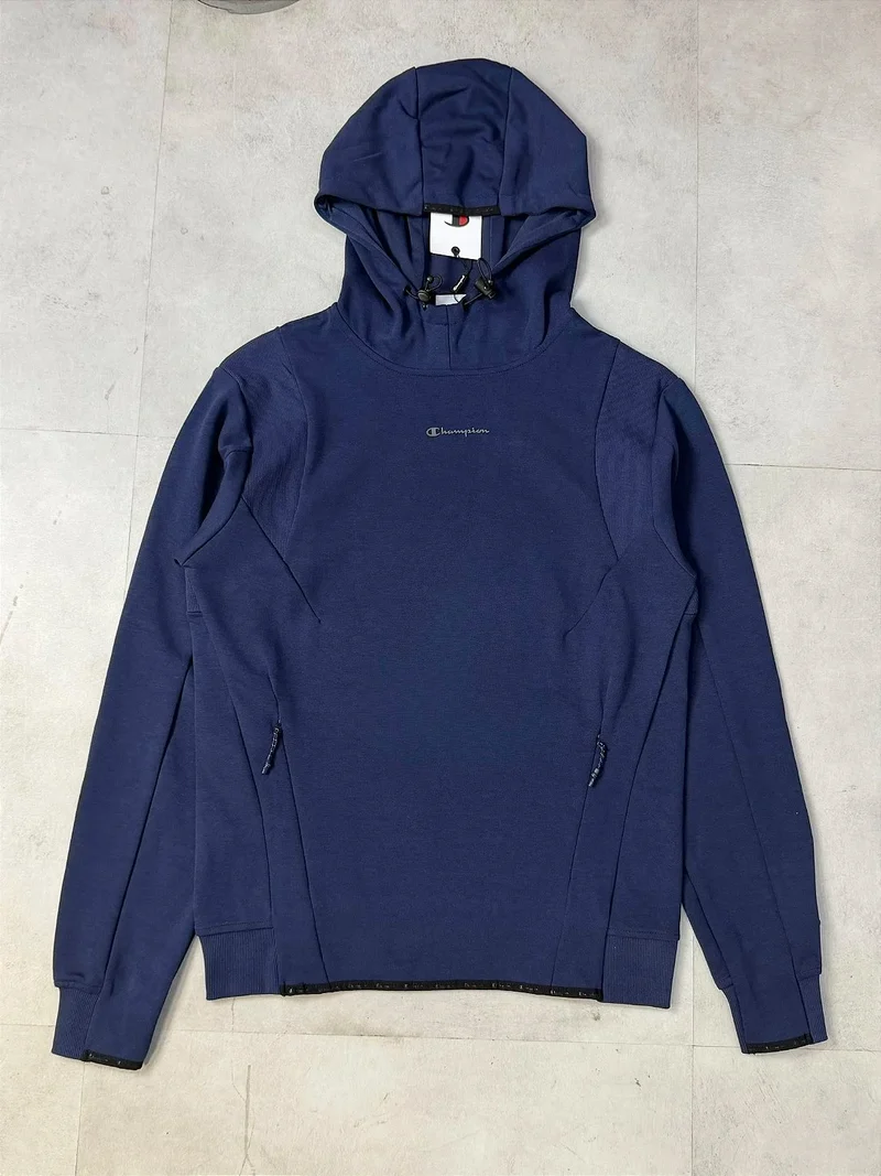 TECH HODDIE CHAMPION MINI SCRIPT LOGO (azul marinho)