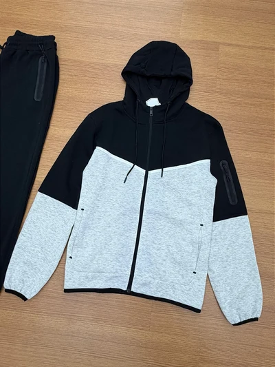 CONJUNTO MOLETOM TECH (preto/mescla)