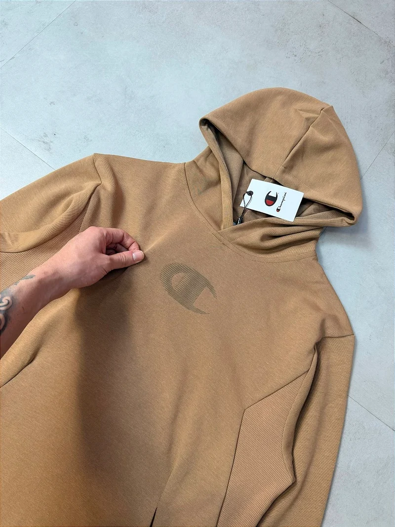 TECH HOODIE CHAMPION MOTION LOGO (capuccino)