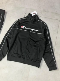 CONJUNTO TRACKSUIT CHAMPION “Contrast Line Script” (preto)